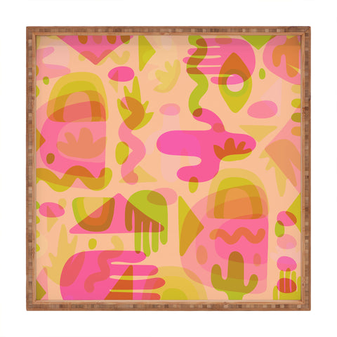 Doodle By Meg Colorful Cutout Print Square Tray