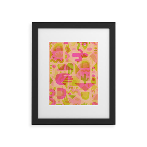 Doodle By Meg Colorful Cutout Print Framed Art Print