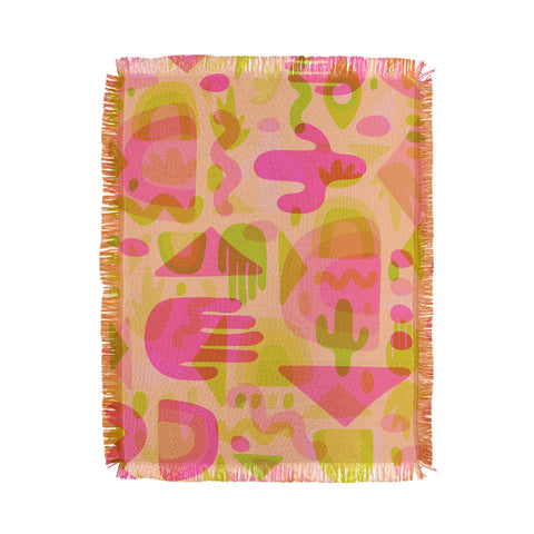 Doodle By Meg Colorful Cutout Print Throw Blanket