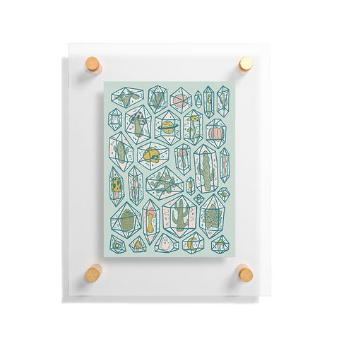 Doodle By Meg Crystals and Plants Floating Acrylic Print