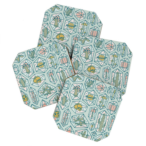 Doodle By Meg Crystals and Plants Coaster Set