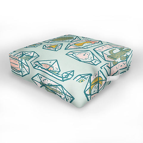 Doodle By Meg Crystals and Plants Outdoor Floor Cushion