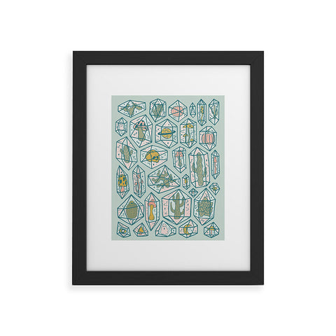 Doodle By Meg Crystals and Plants Framed Art Print