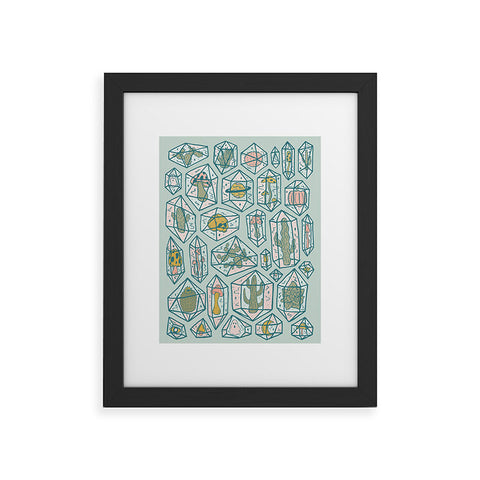 Doodle By Meg Crystals and Plants Framed Art Print