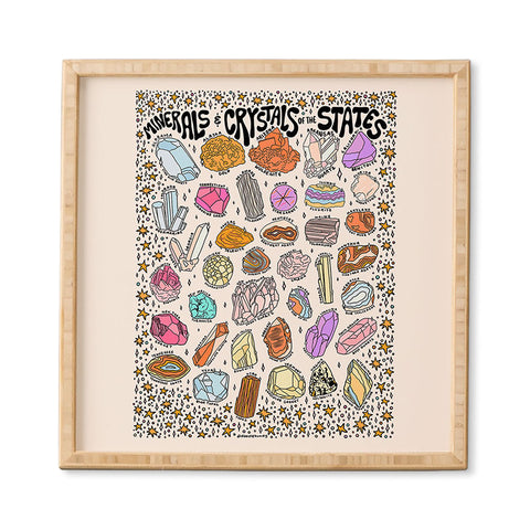 Doodle By Meg Crystals of the States Framed Wall Art