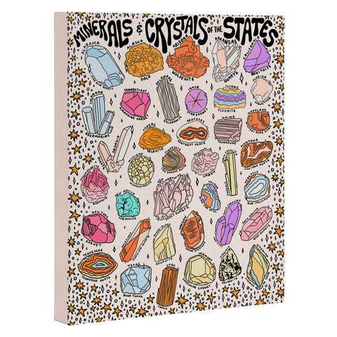 Doodle By Meg Crystals of the States Art Canvas