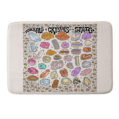 Doodle By Meg Crystals of the States Memory Foam Bath Mat