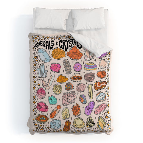 Doodle By Meg Crystals of the States Duvet Cover