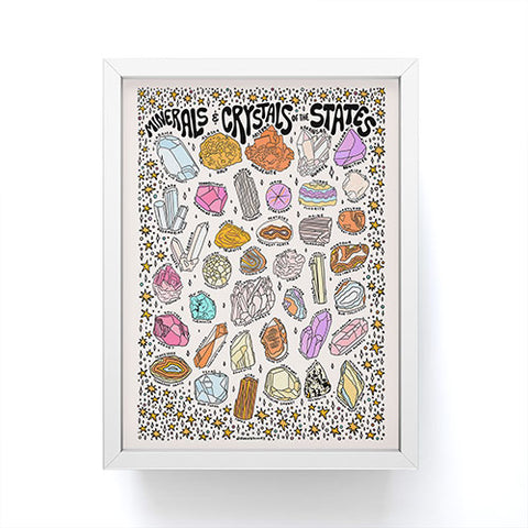 Doodle By Meg Crystals of the States Framed Mini Art Print