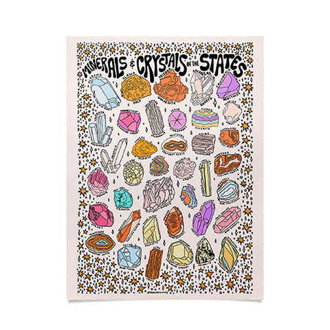 Doodle By Meg Crystals of the States Poster