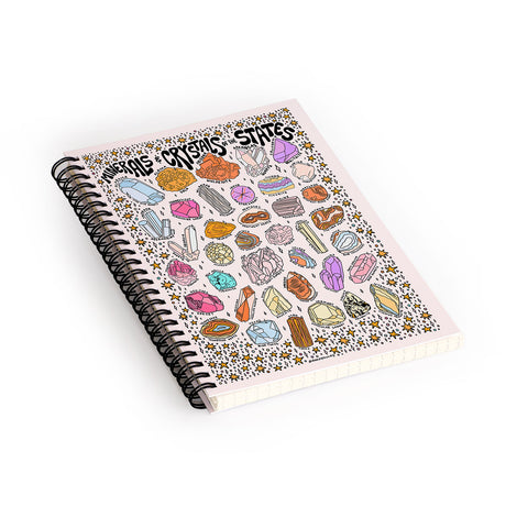 Doodle By Meg Crystals of the States Spiral Notebook