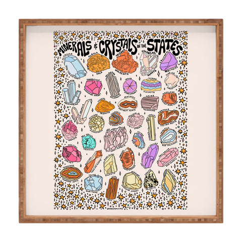 Doodle By Meg Crystals of the States Square Tray