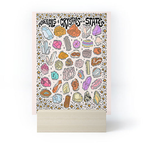 Doodle By Meg Crystals of the States Mini Art Print