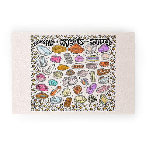 Doodle By Meg Crystals of the States Welcome Mat