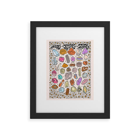 Doodle By Meg Crystals of the States Framed Art Print