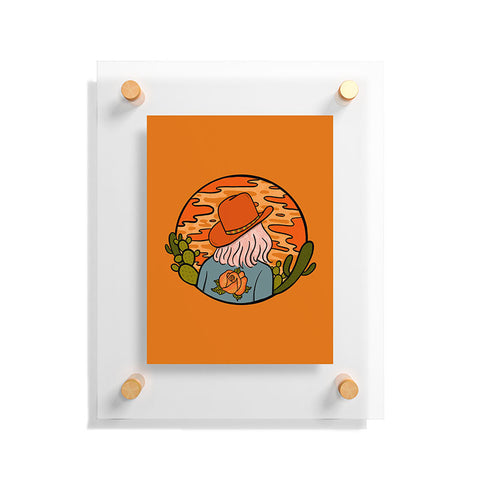 Doodle By Meg Desert Cowgirl Floating Acrylic Print