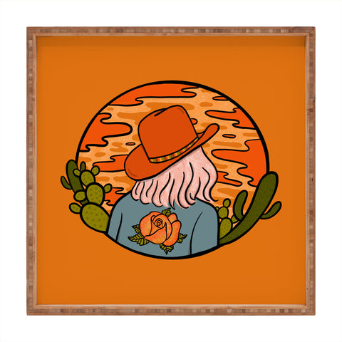 Doodle By Meg Desert Cowgirl Square Tray