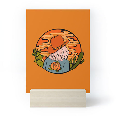 Doodle By Meg Desert Cowgirl Mini Art Print