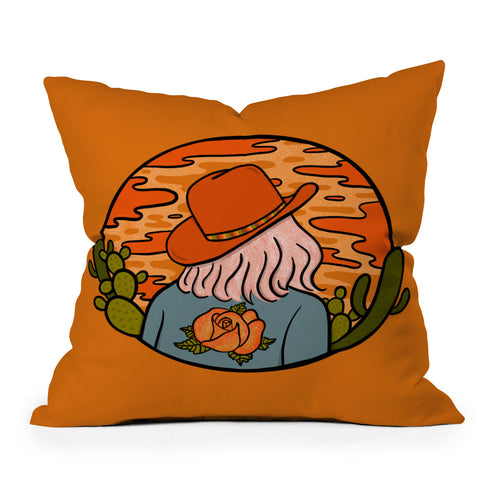 Doodle By Meg Desert Cowgirl Throw Pillow