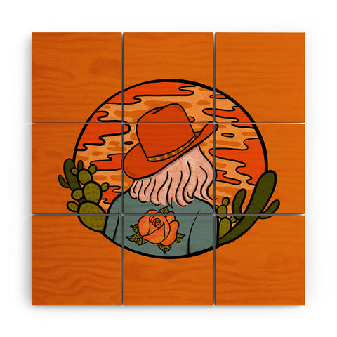 Doodle By Meg Desert Cowgirl Wood Wall Mural