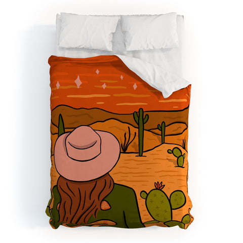 Doodle By Meg Desert Girl Duvet Cover