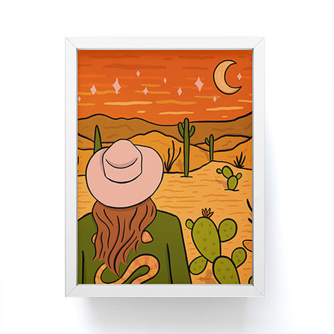 Doodle By Meg Desert Girl Framed Mini Art Print