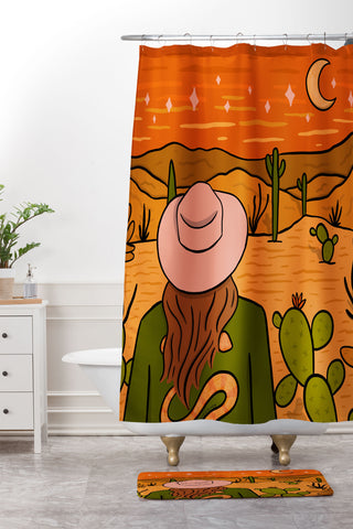 Doodle By Meg Desert Girl Shower Curtain And Mat