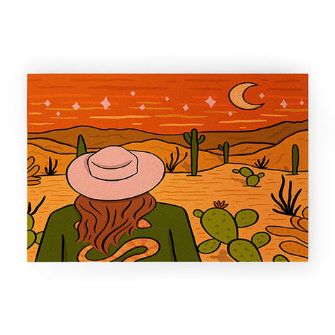 Doodle By Meg Desert Girl Welcome Mat