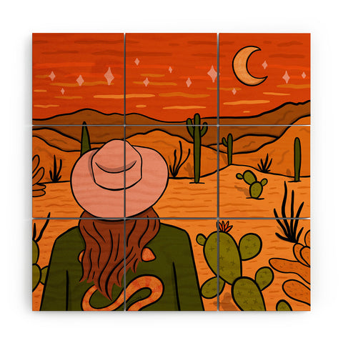 Doodle By Meg Desert Girl Wood Wall Mural