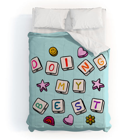 Doodle By Meg Doing My Best Comforter