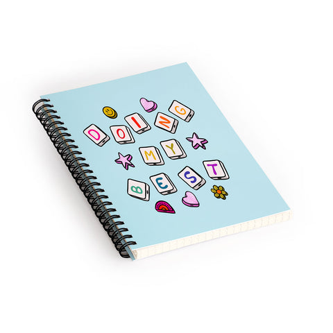 Doodle By Meg Doing My Best Spiral Notebook