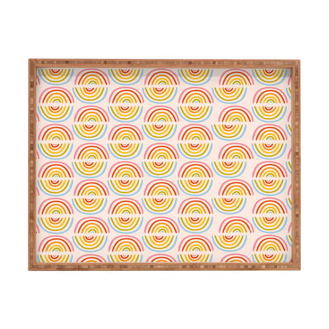 Doodle By Meg Doodle Rainbow Print Rectangular Tray