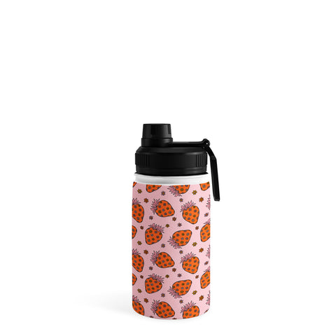 Doodle By Meg Flower Strawberry Print Water Bottle