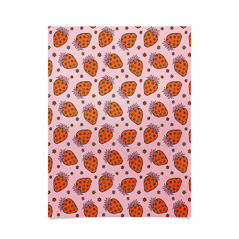 Doodle By Meg Flower Strawberry Print Poster