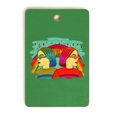 Doodle By Meg Gemini Babes Cutting Board Rectangle
