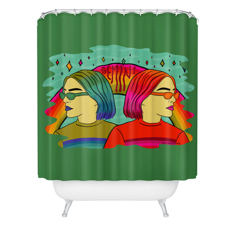 Doodle By Meg Gemini Babes Shower Curtain