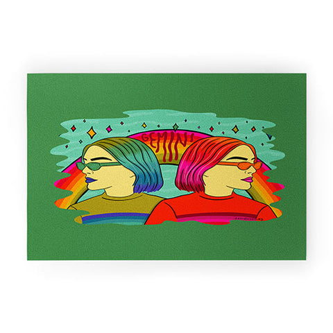 Doodle By Meg Gemini Babes Welcome Mat