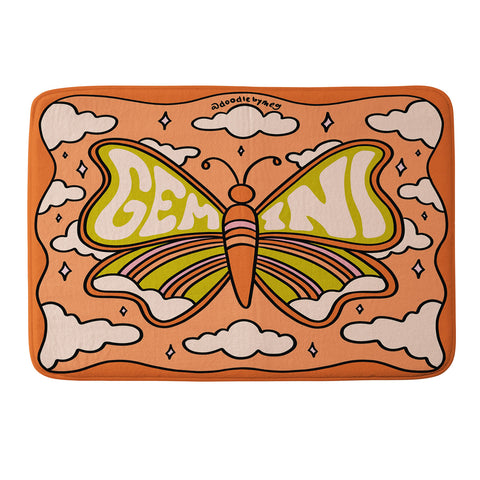 Doodle By Meg Gemini Butterfly Memory Foam Bath Mat