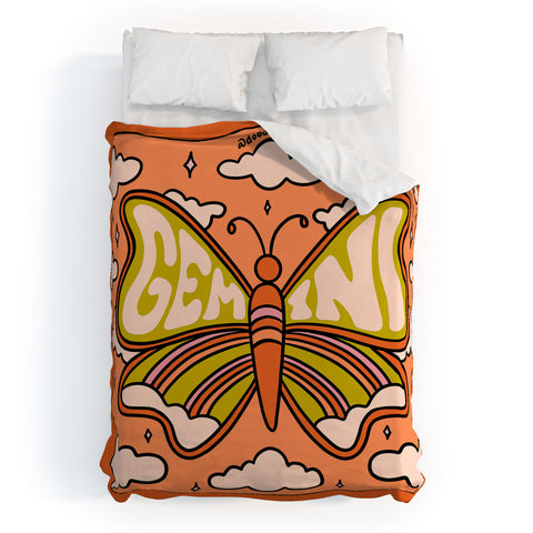 Doodle By Meg Gemini Butterfly Duvet Cover