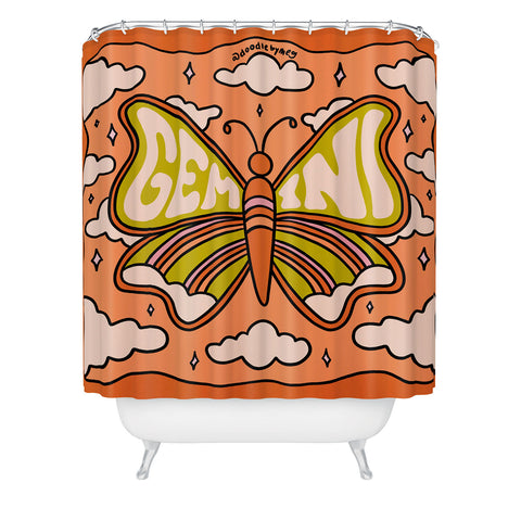 Doodle By Meg Gemini Butterfly Shower Curtain