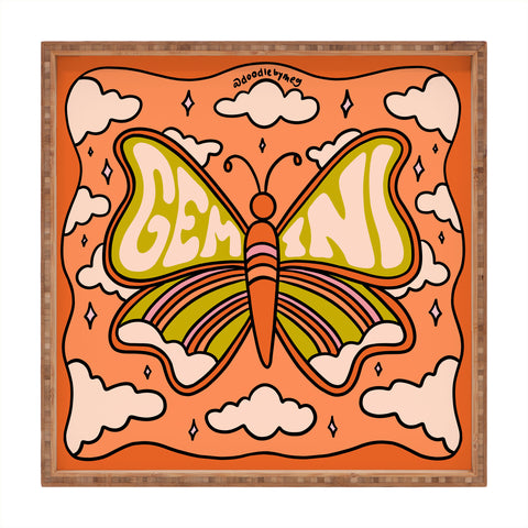 Doodle By Meg Gemini Butterfly Square Tray