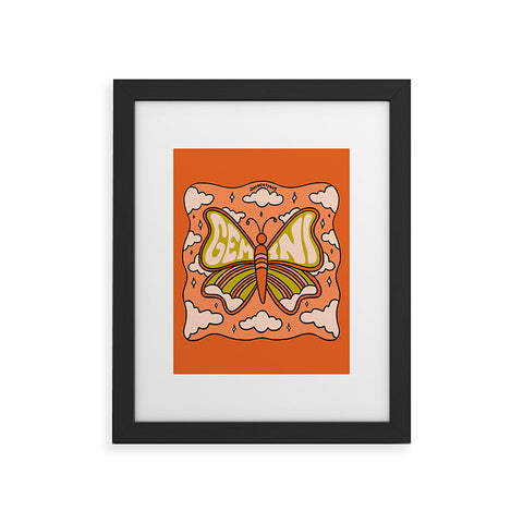 Doodle By Meg Gemini Butterfly Framed Art Print