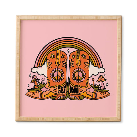 Doodle By Meg Gemini Cowboy Boots Framed Wall Art