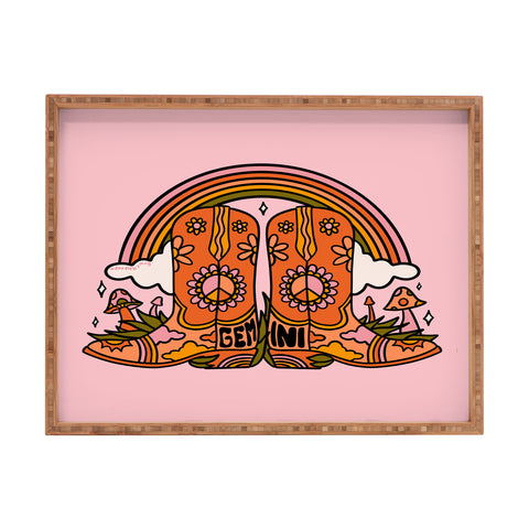Doodle By Meg Gemini Cowboy Boots Rectangular Tray