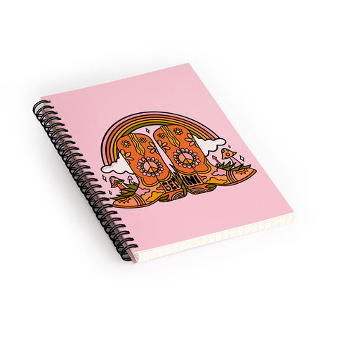 Doodle By Meg Gemini Cowboy Boots Spiral Notebook