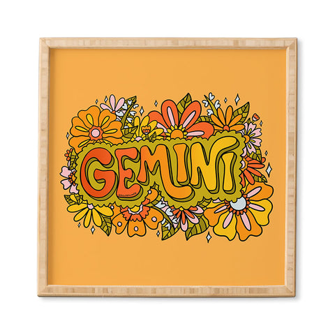 Doodle By Meg Gemini Flowers Framed Wall Art