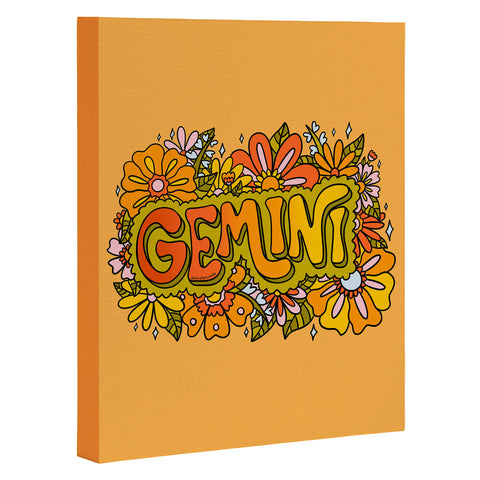 Doodle By Meg Gemini Flowers Art Canvas