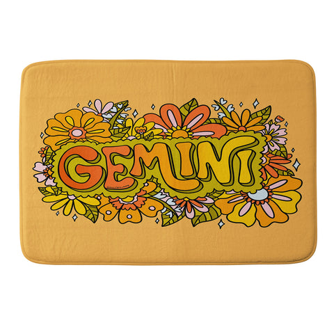 Doodle By Meg Gemini Flowers Memory Foam Bath Mat