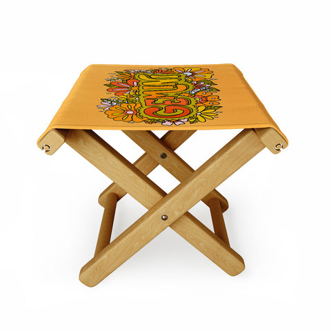 Doodle By Meg Gemini Flowers Folding Stool