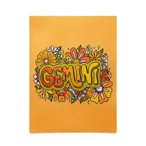 Doodle By Meg Gemini Flowers Poster